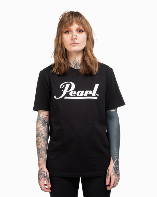 Pearl Drums Logo T-Shirt Black/White
