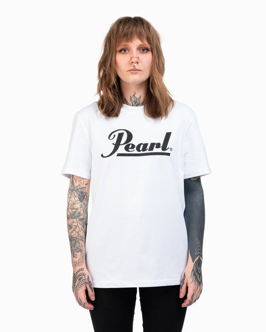 Pearl Drums Logo T-Shirt White/Black