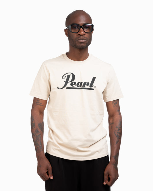 Pearl Drums Logo T-Shirt Beige/Black