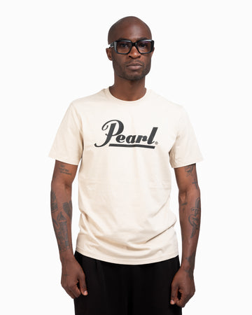 Pearl Drums Logo T-Shirt Beige/Black
