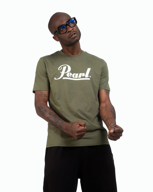 Pearl Drums Logo T-Shirt Green/White